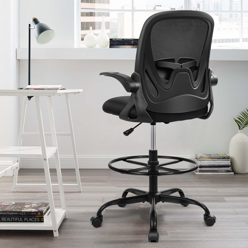 Inbox Zero Hulya Tall Ergonomic Office Chair with Flipup Armrests